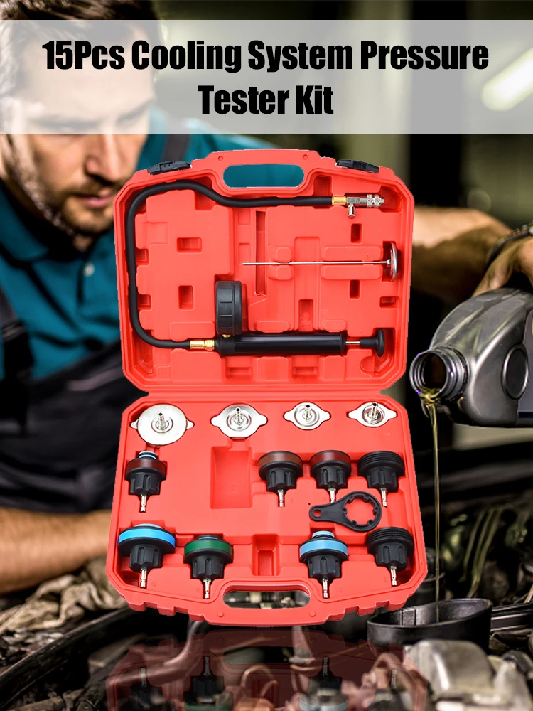 15PcsUniversalRadiatorPressureTesterVacuumTypeCoolingSystem