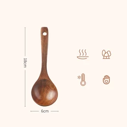 Handcrafted Natural Wood Cooking and Serving Spoon Set - S (Small)