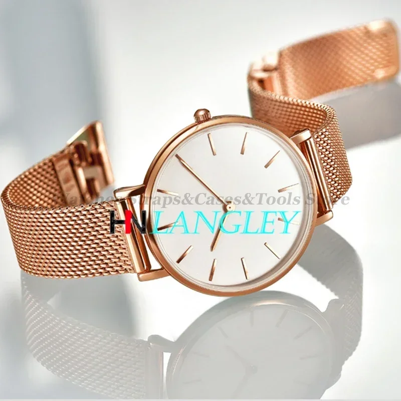 Ultra-Thin Stainless Steel Milanese Mesh Watchband Bracelet - High-Quality Universal Fit