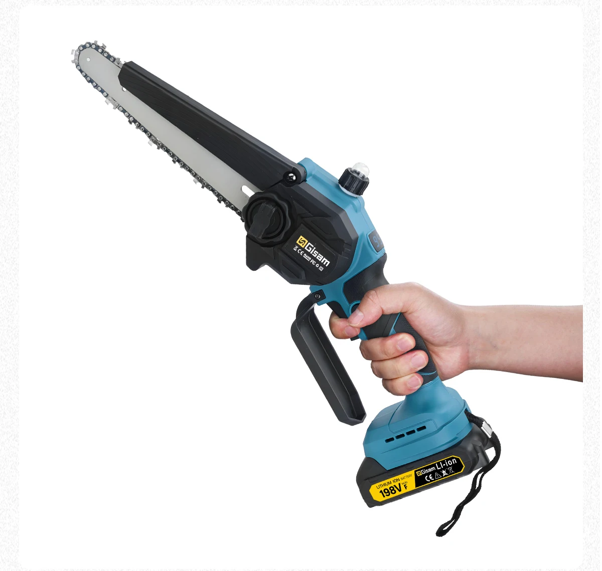 8 Inch Brushless Electric Chainsaw Cordless Portable Electric Saw Woodworking Po
