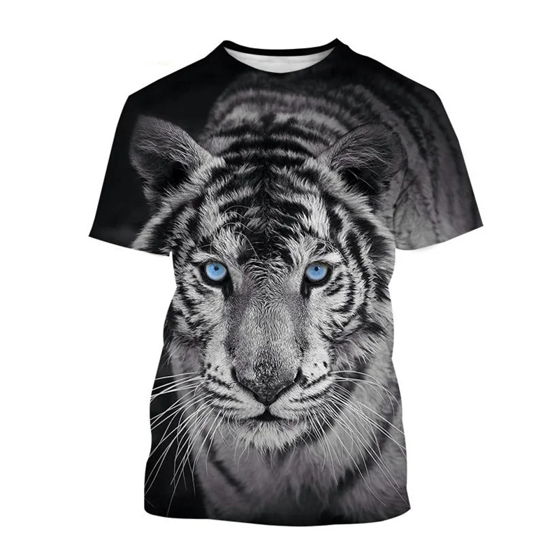 

Animal Tiger 3D Printing T-Shirt Casual Round Neck Short Sleeve Fashion Unisex Tops Streetwear Tees Oversized Summer T Shirt