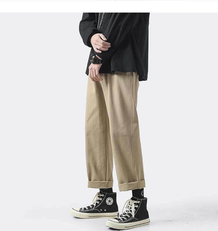 cargo jeans KAPMENTS Men Harajuku Vintage Cargo Pants 2022 Overalls Man Korean Fashions Solid Wide Leg Joggers Pants Casual Black Sweatpants orange cargo pants