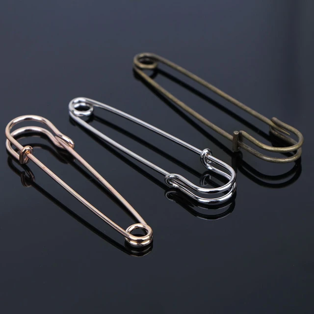 5pcs Large Safety Pin Round Brooch Fastener For Making Dresses And Brooches