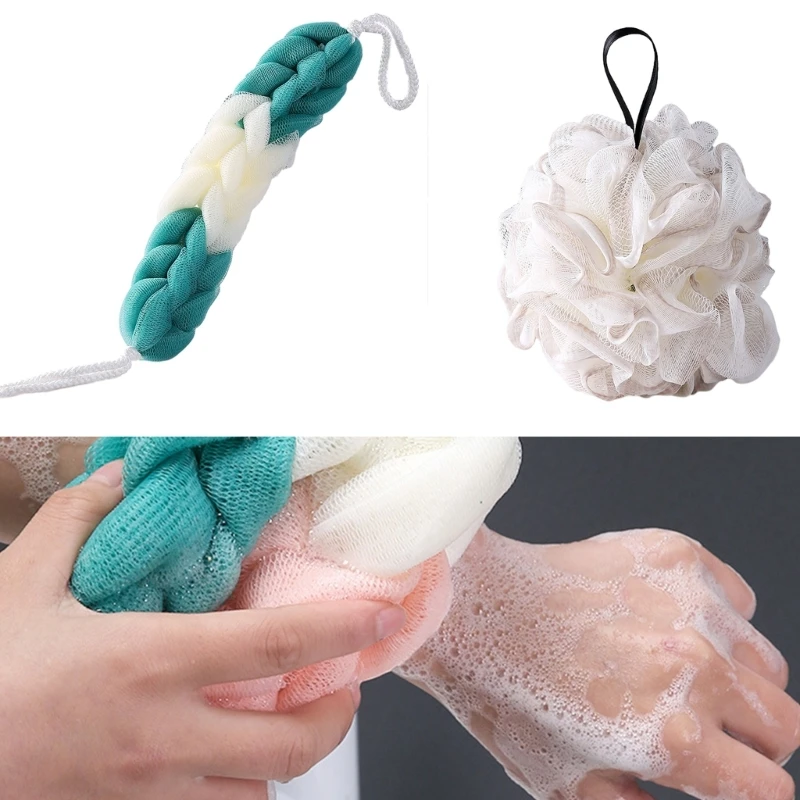 Back Rub Long Handle Shower Brush Exfoliating Gentle Foam Fit for Back Scrubbing 918D