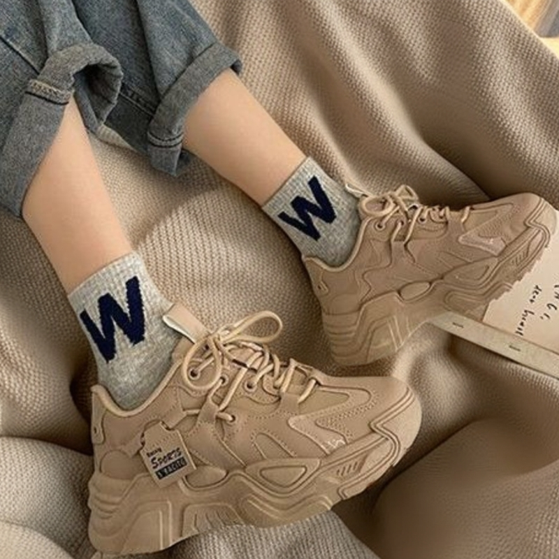 2025 Summer and Autumn New Heightening Versatile Lightweight Student Fashion Casual Sports Shoes Women