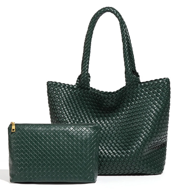 حقائب يد جلدية منسوجة للسيدات، بما في ذلك حقائب حم...