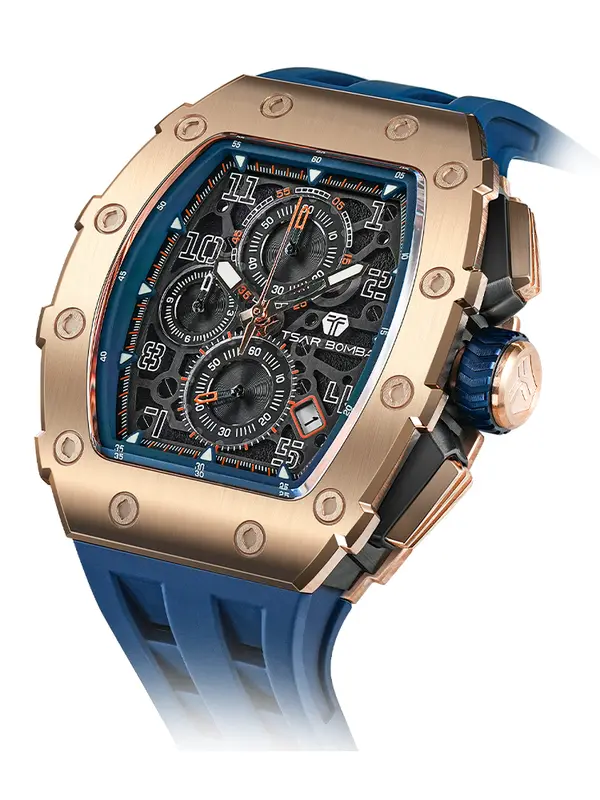 TSAR BOMBA New TB8204 Watch for Men Japan Quartz Chronograph 50M Waterproof Wristwatch Fashion Sport Clock Male Luxury Mens Gift - Image 18