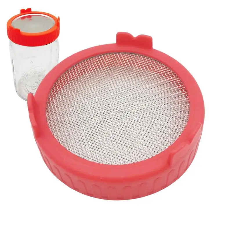 Mason Jar Strainer Lid Stainless Steel Sprouting Lids For Wide Mouth Mason Jars Microgreens Growing Kit For Bean Sprouts
