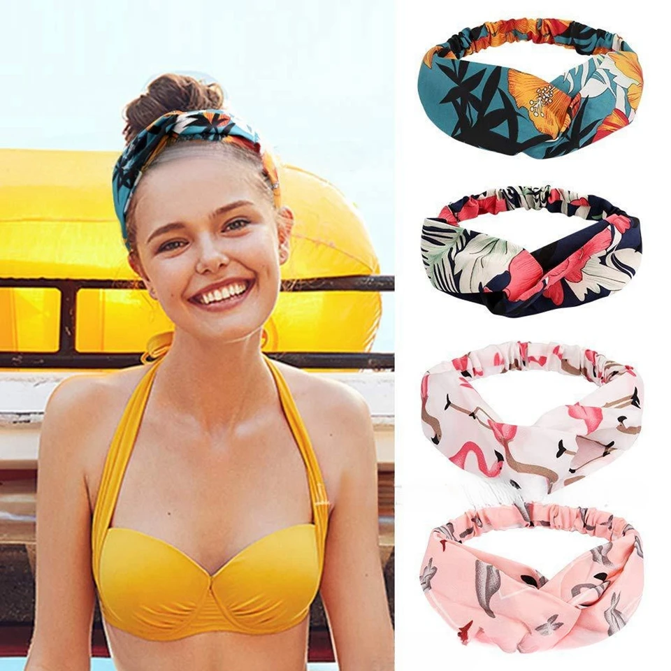 

Women Summer Suede Headband Vintage Cross Knot Turban Elastic Hair Bands Soft Solid Girls Hairband Headwear Hair Accessories