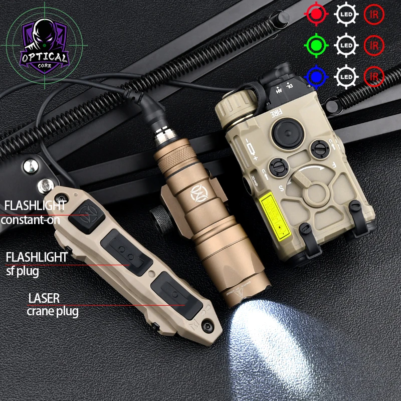 Lampe de poche tactique M600 M300, interrupteur de pression à distance, capuchon arrière, projecteur de chasse, bouton de lumière Scout, accessoires Wea-pon  18