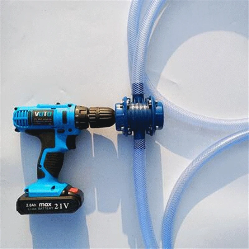 

Self-Priming Centrifugal Pump Household Small Pumping Hand Electric Drill Diesel Oil Water Pump Blue Self-Priming Dc Pumping