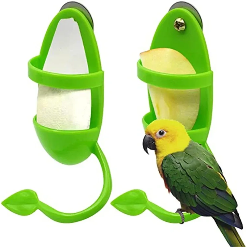 Bird Feeder Parrot Feeder Parrot Feeding Bowl Pet Water Feeder Bird Cuttlebone Holder Pet Parrot Feeder Hanging Cage Fruit Vegetable Container Feeding Cup Cuttlebone Stand Holder Cage Perching Frame Accessories