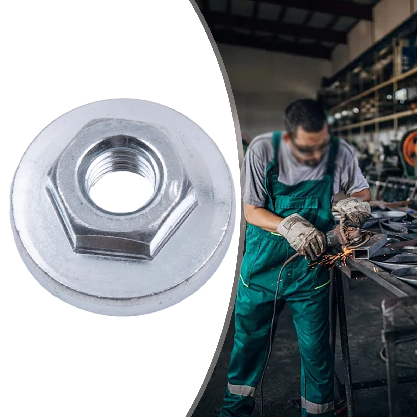 

Hexagon Nut Angle Grinder Nut 100 Type Angle Grinder Accessories Anti-rust Pressure Plate Silver Stainless Steel Durable