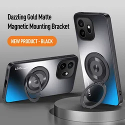 AG Matte Back Panel Metal Magnetic Holder Case - Sleek and Secure Design - OnePlus Ace 5 (Black with Holder)