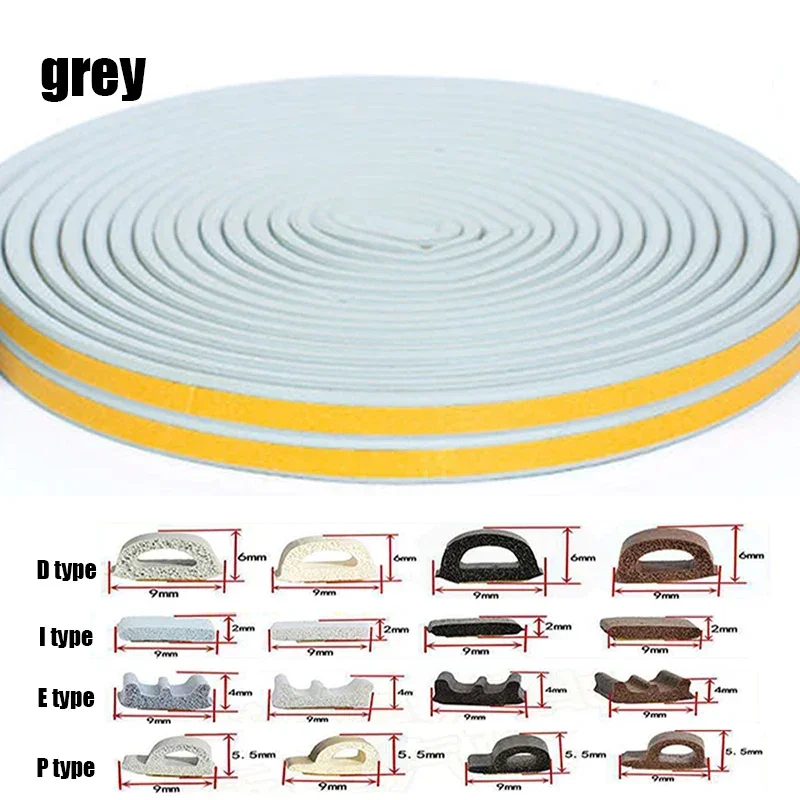 Weatherproof Self-Adhesive Door and Window Insulation Strip - Noise Reduction & Draft Stopper Tape (Available in 5m/10m)