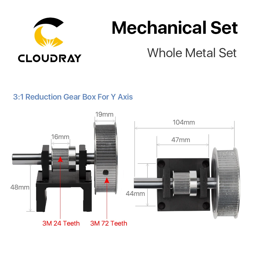 Cloudray CO2 Laser Metal Parts Transmission Laser head Mechanical Components for DIY CO2 Laser Engraving Cutting Machine