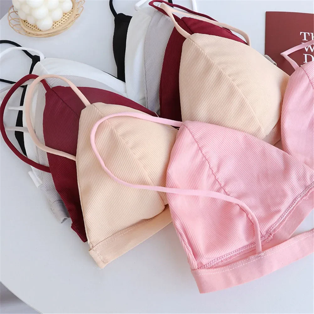 Lot De 2 Soutiens-gorge Fille 10/12 Ans - Sans Armature, Microfibre Rose Pois - Occasion