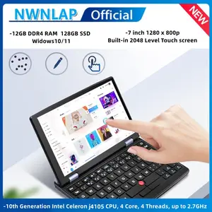2022 Portable Mini Laptop Windows 11 7 Inch Touch Screen Notebook
