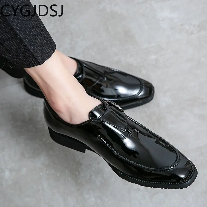 

Деловой костюм Слипоны мужские лоферы роскошные мужские туфли на ремешке для мужчин свадебные классические офисные 2024 для парикмахера мужская обувь