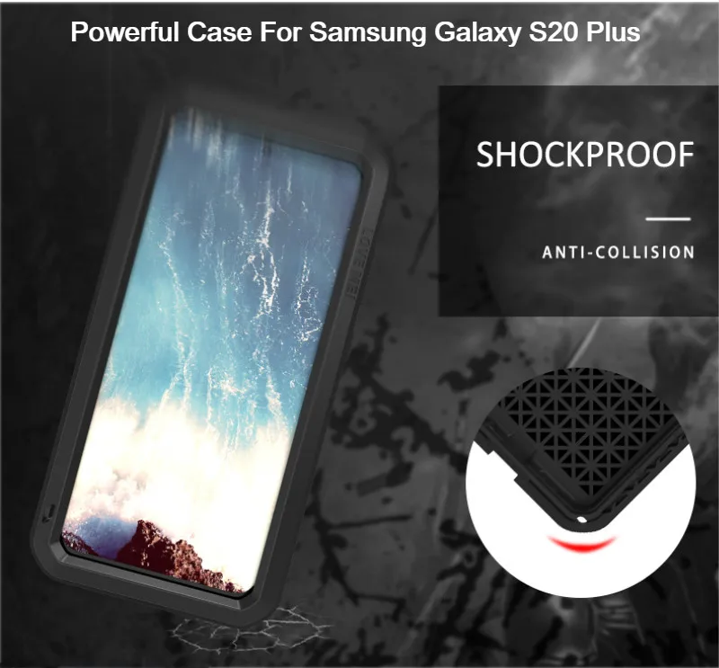 

Металлический чехол для телефона Samsung Galaxy S20 Plus, противоударный чехол для телефона, прочный армированный чехол для Galaxy S20 +