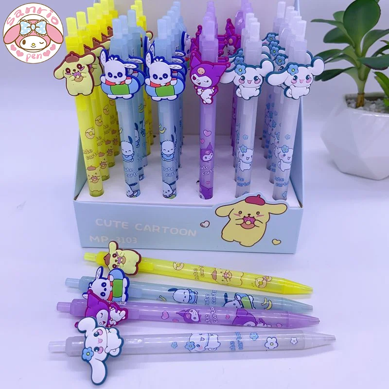 

18/36pcs Sanrio Cartoon Mechanical Pencil Cute Hello Kitty Kuromi Student Exam Special 0.5 Hb Girl Heart Non-sharpening Pencil