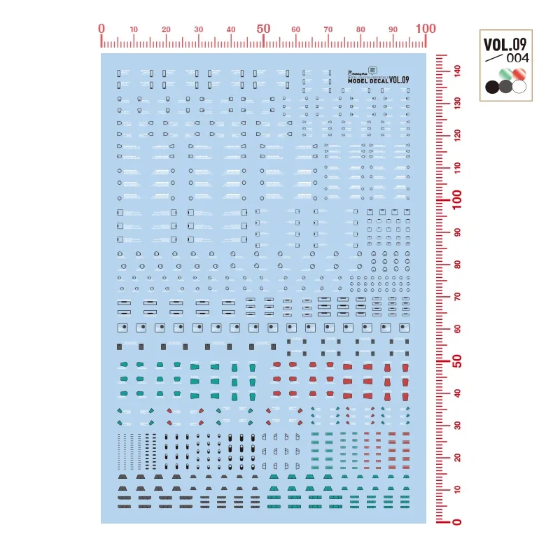 취미 미오 VOL9-001 004 플라스틱 모델주의 라인-무료 물 스티커 세부 보충제 모델 도구 취미 diy에 대한 조인트 데칼