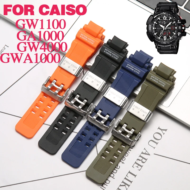 Accessori Per Orologi Per Casio G-Shock Ga1000 1100 Gw-A1000 1100 Gw4000 Cinturino In Resina Cinturino Sportivo In Silicone Impermeabile Da Uomo