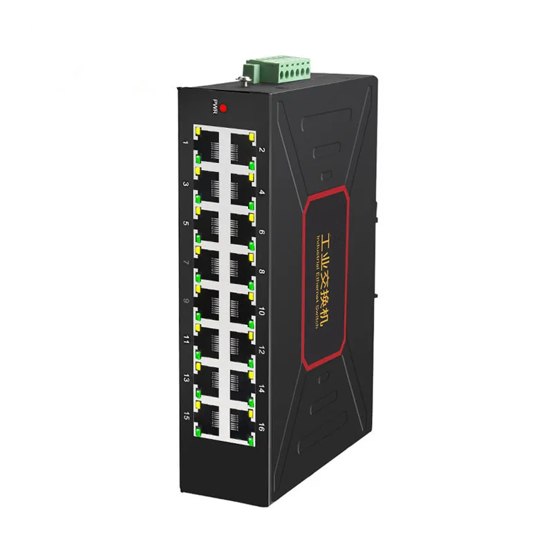 Comutadores Ethernet Industriais Fornecem 16 Portas Rj45 Switch de Rede 10 Mbps 100mbps tipo Din Rail - Imagem 2