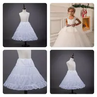 Mode blanc dentelle enfants jupe jupon anneau en acier réglable princesse jupe Tutu jupe 3 cerceaux mariage jupon enfants filles 6