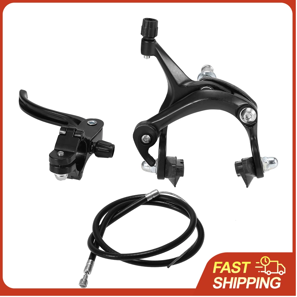 Front/Rear Fixie Bike Brake Kit Road Bike Cruiser Brake Set Bike Caliper Brake Kit Side Pull Brake Set Mountain Bike Accessories