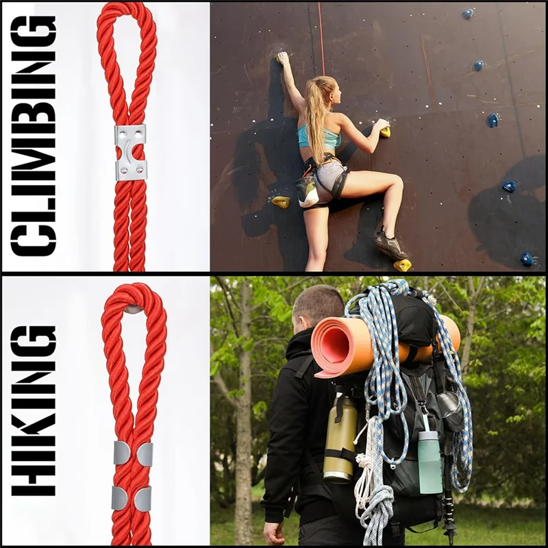 -ABGQ 1/4인치 강철 케이블 클램프 금속 버클 로프 버클 말 클립 웨빙 버클 로프 홀더 더블 로프 클램프(20개)