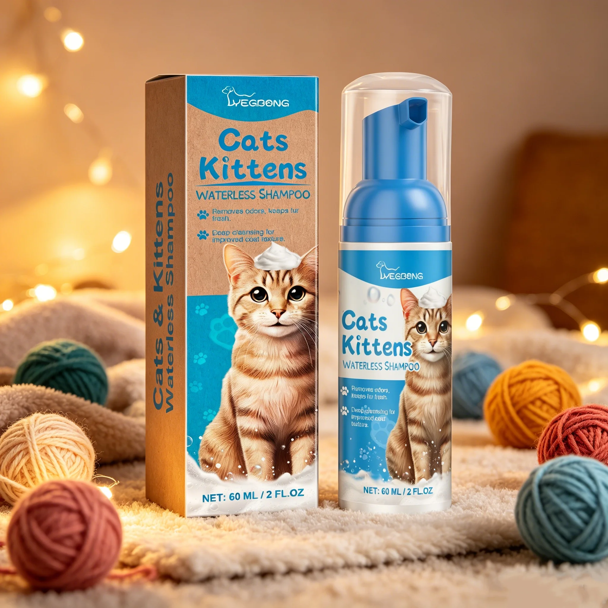 Cat Shampoo For Bath Deodorising Fragrance Pet Grooming Supplies Odor Eliminator Waterless Hair Smooth Shampooes Mousse_voghion.com