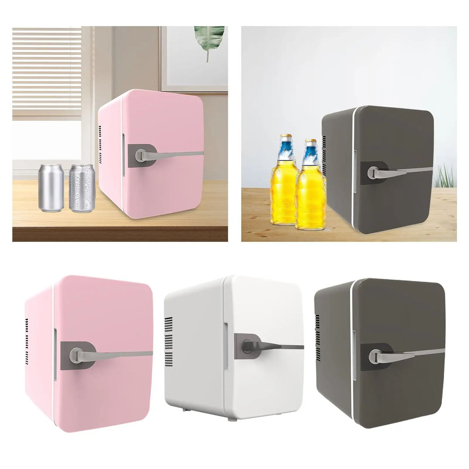 6L Mini Fridge Storage Single Door Cosmetics USB Plug for Car Rvs Vehicle