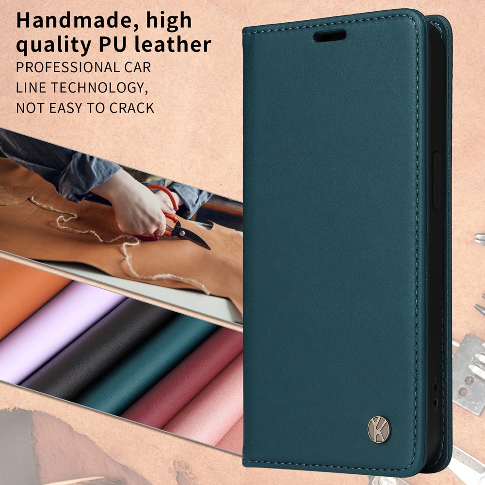 Premium Ultra-Slim Magnetic Leather Wallet Flip Cover Case