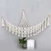 Triangle Hanging Mesh Storage Basket Boho Plush Toy Hammock Cotton Tassel Wall Net Bedroom Living Room 1