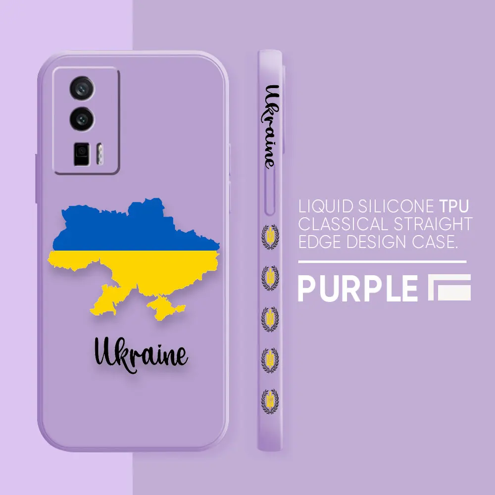 thumbnail image 1 of Funda para Redmi K60E K50 K40S K40 K30 K20 10C 9 8A 8 10 Pro 4G 5G Color Simple funda de silicona líquida bandera de Ucrania Insignia, 1 of 5