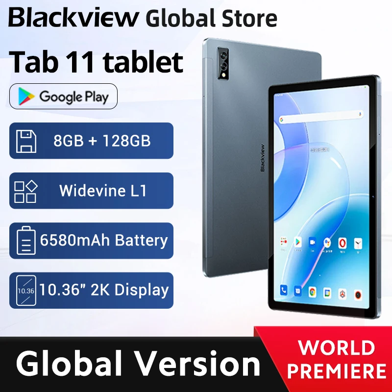 【Мировая премьера】 Планшет Blackview Tab 11 Pad 8GB RAM 128GB ROM 10 36-дюймовый дисплей 2K Octa core