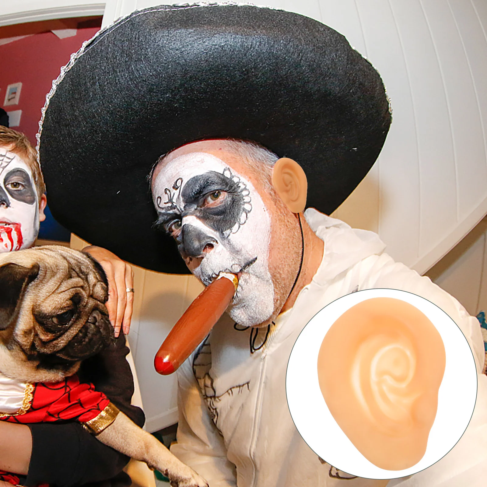 

1 пара носимых ушей, большие уши, уши, реквизит для вечеринки, костюма, маскарада, аксессуары