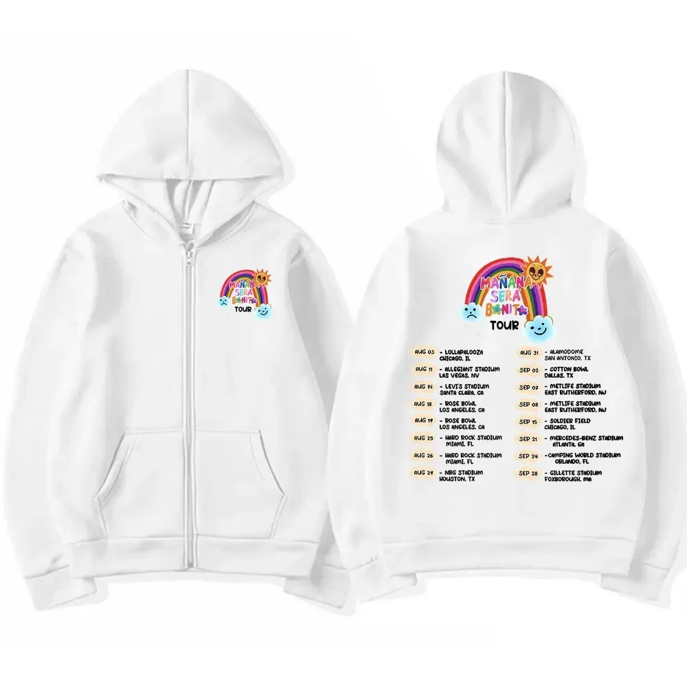 Singer Karol G Heart Mañana Sera Bonito Album Tour Printed Zip Up Hoodie Men Women Anime Cartoon Music Oversized Zipper Jacket