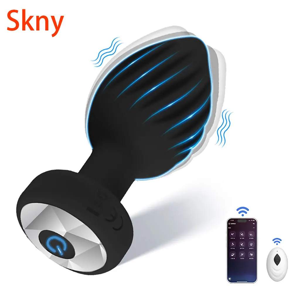 APP Control Anal Plug Vibrator Bluetooth Butt Plug Vibrator Prostata-massagegerät Weibliche Masturbator Erwachsene Sex Spielzeug für Frauen männer