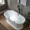 59" Acrylic Bathtub with Non-Slip Design High Gloss White Finish and 53 Gallon Capacity 5