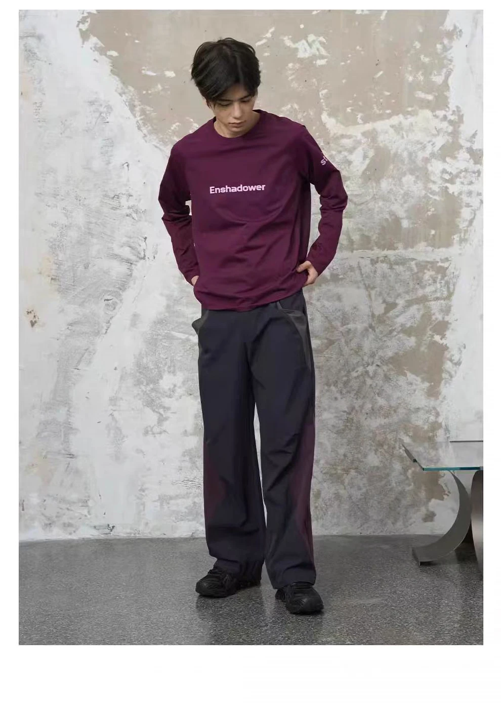 Enshadower 25ss 3M scotcgard vintage color-mathcing straight-leg pants nelon material casual
