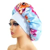 Women Satin Bonnet Cap Silky Big Bonnet for Women Floral Printing Sleep Cap Design Boneet's 6