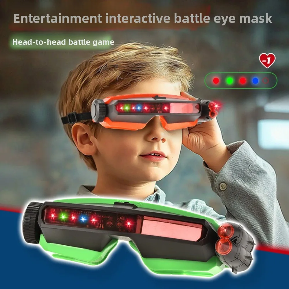 2pcs Simple Adjustable Laser Shoot Goggles Toy Role Play LED Light Beams Laser Game Up To 10m ABS Cool Glasses For Kids