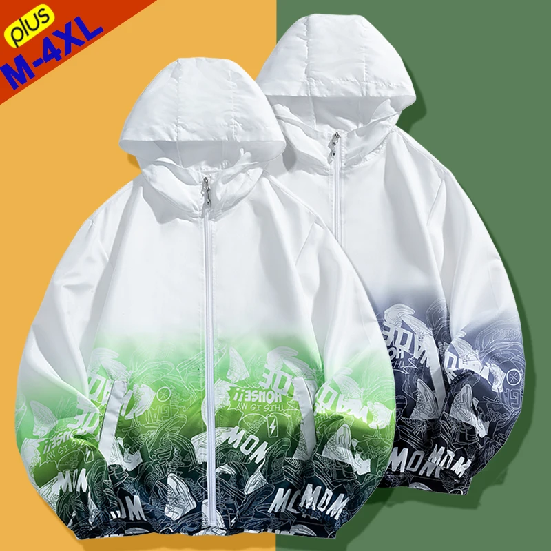 Camping Jackets Men Windbreaker Coats Male Spring Summer Hooded