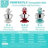KitchenAid-Batteur plat en acier inoxydable poli, support de levage de bol, airkitrep, remplacement des rêves, centre commercial, 5-6 pintes 2