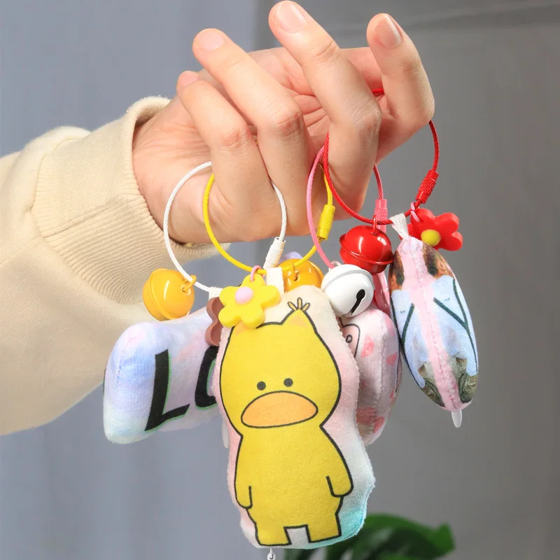 Pendant Keychain Cat Dog Photo Mascot Bag Pendant Mobile Phone Pet Key Chain Birthday Gift Cute Plush Doll