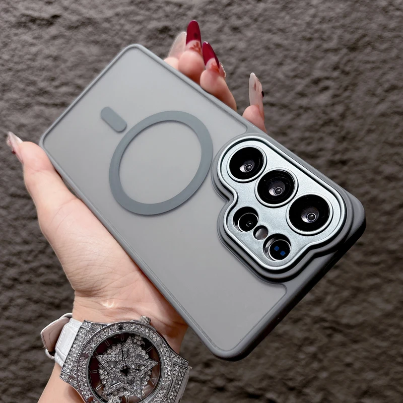 Luxury Matte Translucent Case with Magsafe Wireless Charging Compatibility