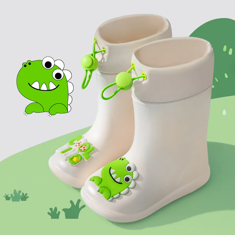 Baby Boots Baby Shoes 1pcs Children's Rain Shoes Dinosaur Rain Boots