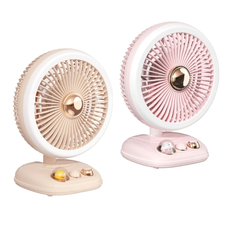 

Mini Desk Fan USB Rechargeable Foldable Wall Ceiling Fan with Light Cooling Fan
